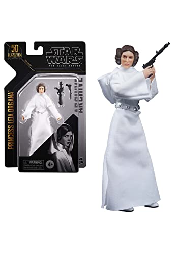 Star Wars F1908 The Black Series Archive Collection Prinzessin Leia Organa A New Hope Lucasfilm 50th Anniversary Figur, Cranberry