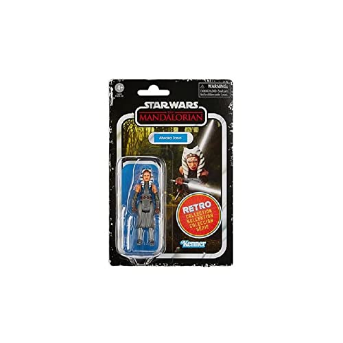 Star Wars Hasbro Retro Collection Ahsoka Tano Toy 9.5 cm-Scale The Mandalorian Collectible Action Figure, Toys for Kids Ages 4 and Up F4459 Multi
