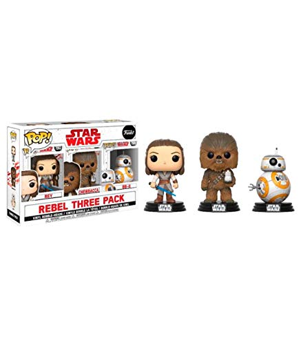 Funko Jedi-3Pack Rey, Chewbacca, BB-8 Star Wars The Last Jedi Figurina, Mehrfarbig, 26487