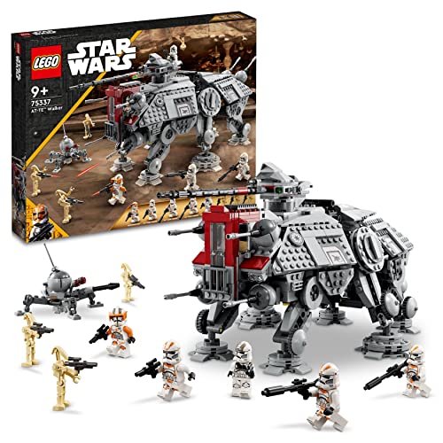 Lego Star Wars at-TE Walker, Bewegliches Spielzeugmodell, Set mit Minifiguren inkl. 3 Klonsoldaten, Kampfdroiden und Zwergspinnendroide 75337