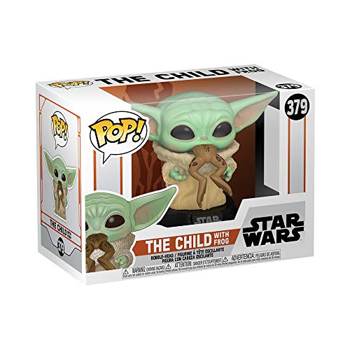 Funko Pop! Star Wars: Mandalorian-Grogu (The Child, Baby Yoda) mit Frog The Mandalorian - Vinyl-Sammelfigur - Geschenkidee - Offizielle Handelswaren - Spielzeug Für Kinder und Erwachsene - TV Fans