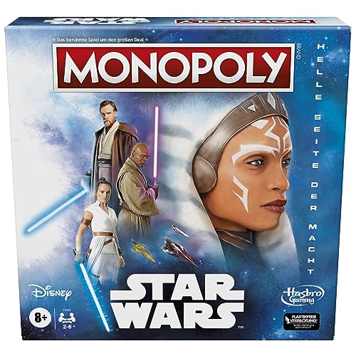 Monopoly: Star Wars Light Side Edition Brettspiel, Star Wars Jedi Spiel für 2–6 Spieler, Spiel für Kinder, Familienspiel, Deutsche Version