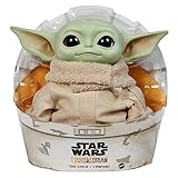 Mattel Disney Star Wars Spielzeug, Baby Yoda Plüschfigur, aus 'The Mandalorian', mit Geräusch und Bewegungsfunktion, 28cm, Star Wars Geschenke, Spielzeug ab 3 Jahre, GWD85