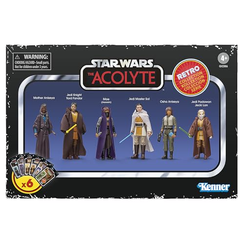 Star Wars Retro-Kollektion The Acolyte Multipack, Action-Figuren 6er-Pack, Skala 9,5 cm