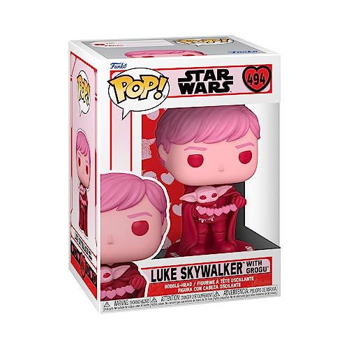 Funko Pop! Star Wars: Valentines - Luke Skywalker & Grogu (The Child, Baby Yoda) - The Mandalorian - Vinyl-Sammelfigur - Geschenkidee - Offizielle Handelswaren - Spielzeug Für Kinder und Erwachsene