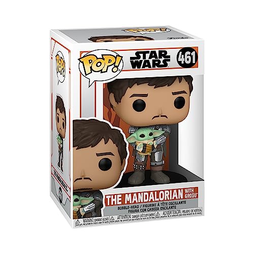 Funko Pop! Star Wars: The Mandalorian - Mando Holding Grogu (The Child, Baby Yoda) - Vinyl-Sammelfigur - Geschenkidee - Offizielle Handelswaren - Spielzeug Für Kinder und Erwachsene - TV Fans