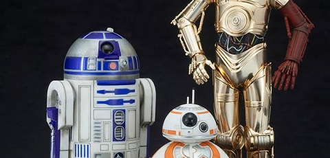 #shortcut: Kotobukiya zeigt C-3PO & R2-D2 with BB-8 aus The Force Awakens