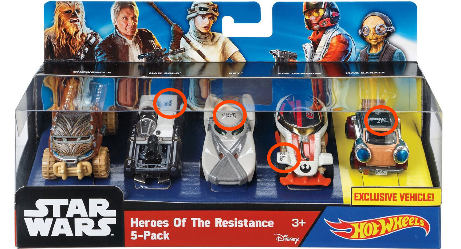 Hot Wheels Star Wars Heroes of the Resistance 5-Pack – Bild der Box aufgetaucht