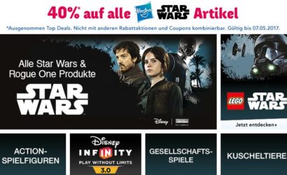 40% Rabatt auf alle Hasbro Star Wars Artikel bei Toys“R“Us