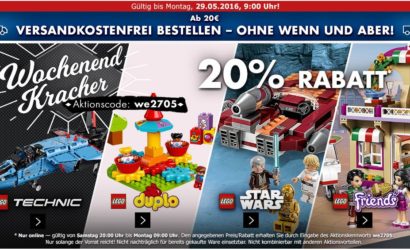 Zusätzlich 20% Rabatt auf LEGO Star Wars bei Karstadt!