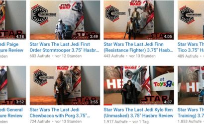 Review-Videos zu allen neuen Hasbro The Last Jedi 3.75″ Figuren