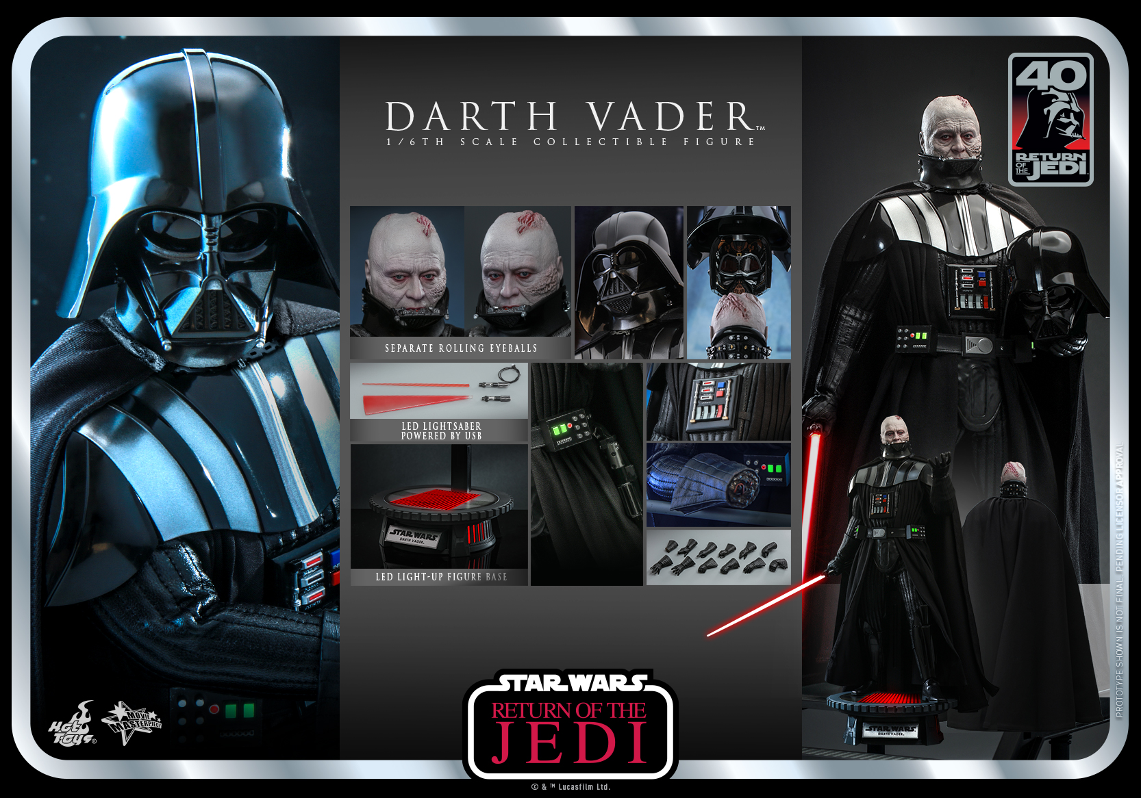 Hot Toys 1/6th Scale Darth Vader zu Return of the Jedi: Vorbestellung  gestartet